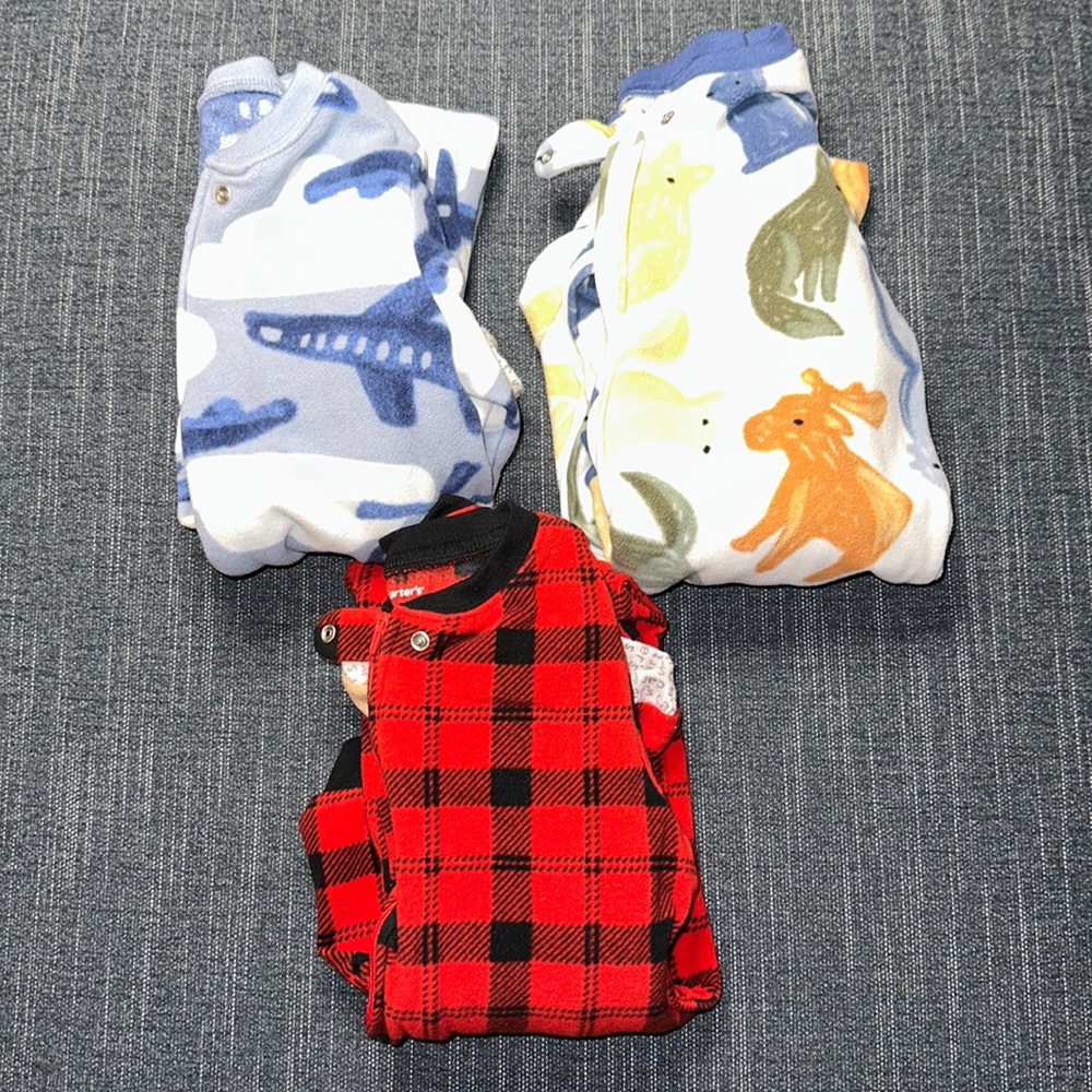 CARTERS FLEECE PJS LOT OF 3